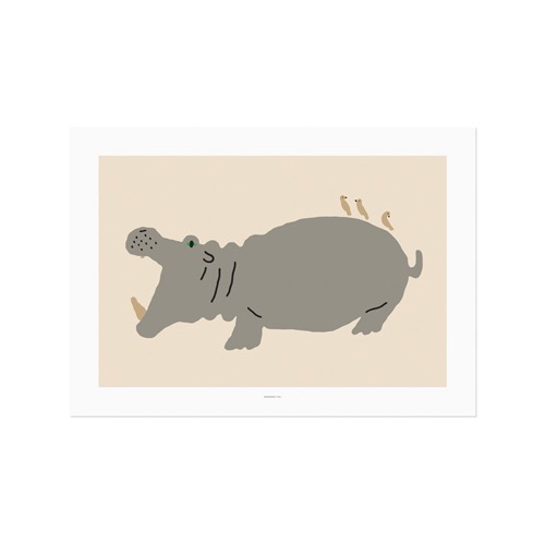 웜그레이테일 포스터 Big Hippo 4size