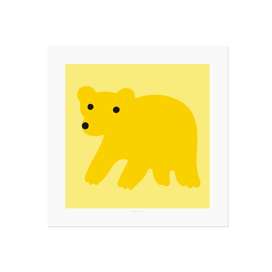 웜그레이테일 포스터 Yellow Bear 4size