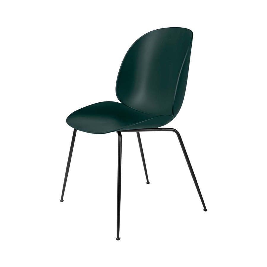 구비 비틀 다이닝 체어 Beetle Dining Chair Black Chrome/Dark Green