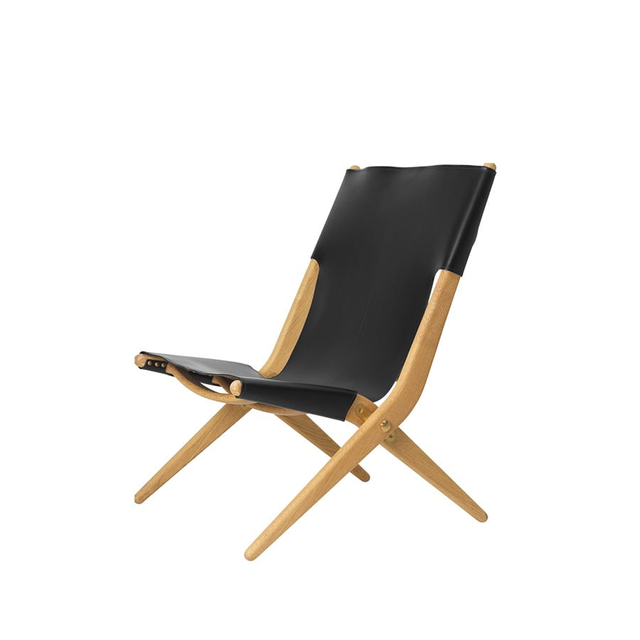 오도 코펜하겐 삭스 라운지 체어 Saxe Lounge Chair Oak/Black Leather