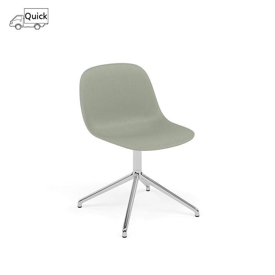 무토 화이버 사이드 체어 스위블 Fiber Side Chair Swivel Aluminum/Dusty Green