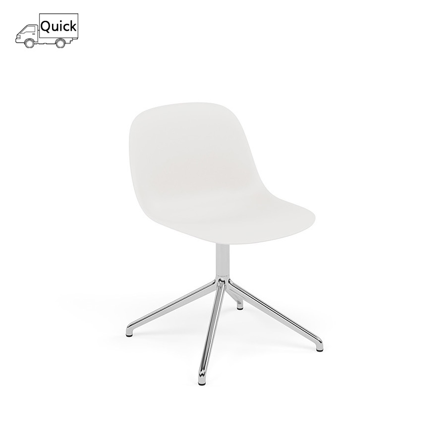 무토 화이버 사이드 체어 스위블 Fiber Side Chair Swivel Aluminum/White