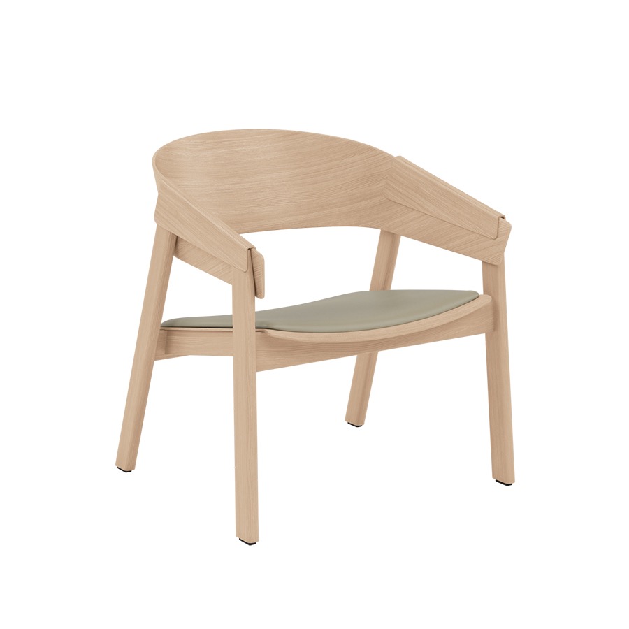 무토 커버 라운지 체어 Cover Lounge Chair, Seat Upholstered Oak/Stone