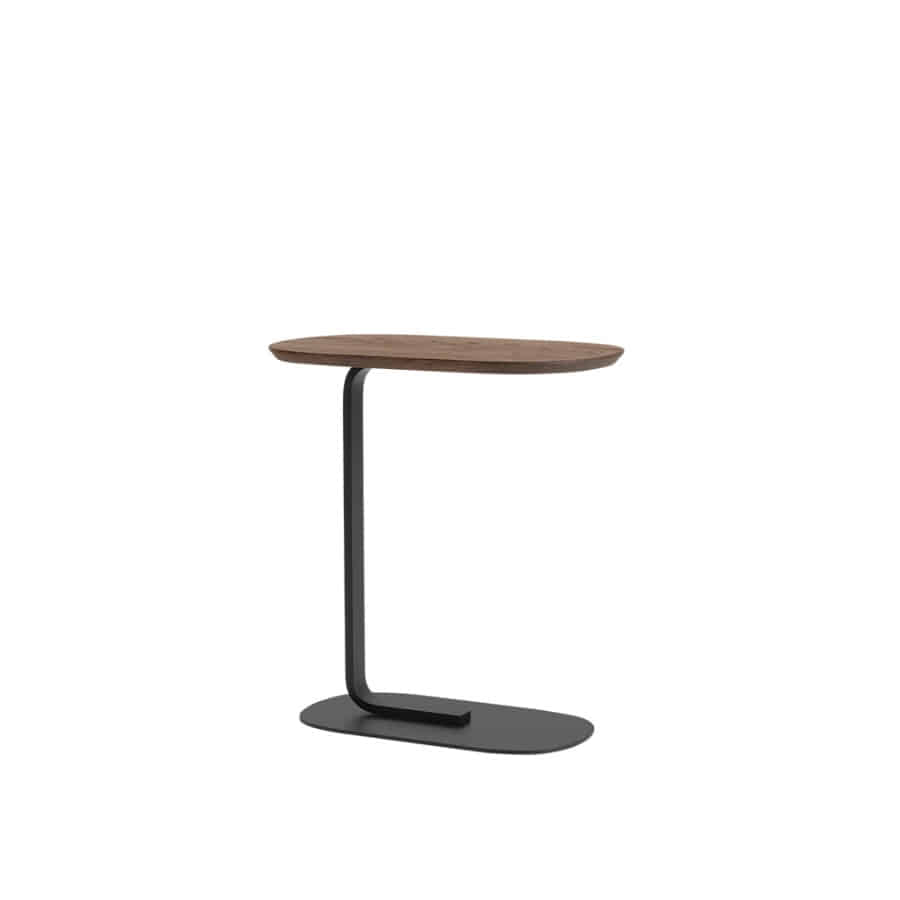 무토 릴레이트 사이드 테이블 Relate Side Table 2sizes Solid Smoked Oak/Black