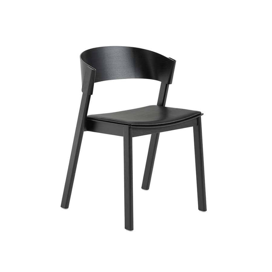 무토 커버 사이드 체어 Cover Side Chair Black/Refine Leather Black