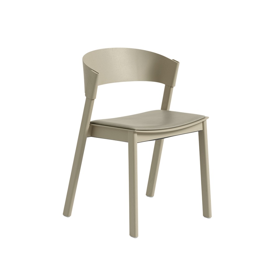 무토 커버 사이드 체어 Cover Side Chair Dark Beige/Refine Leather Stone