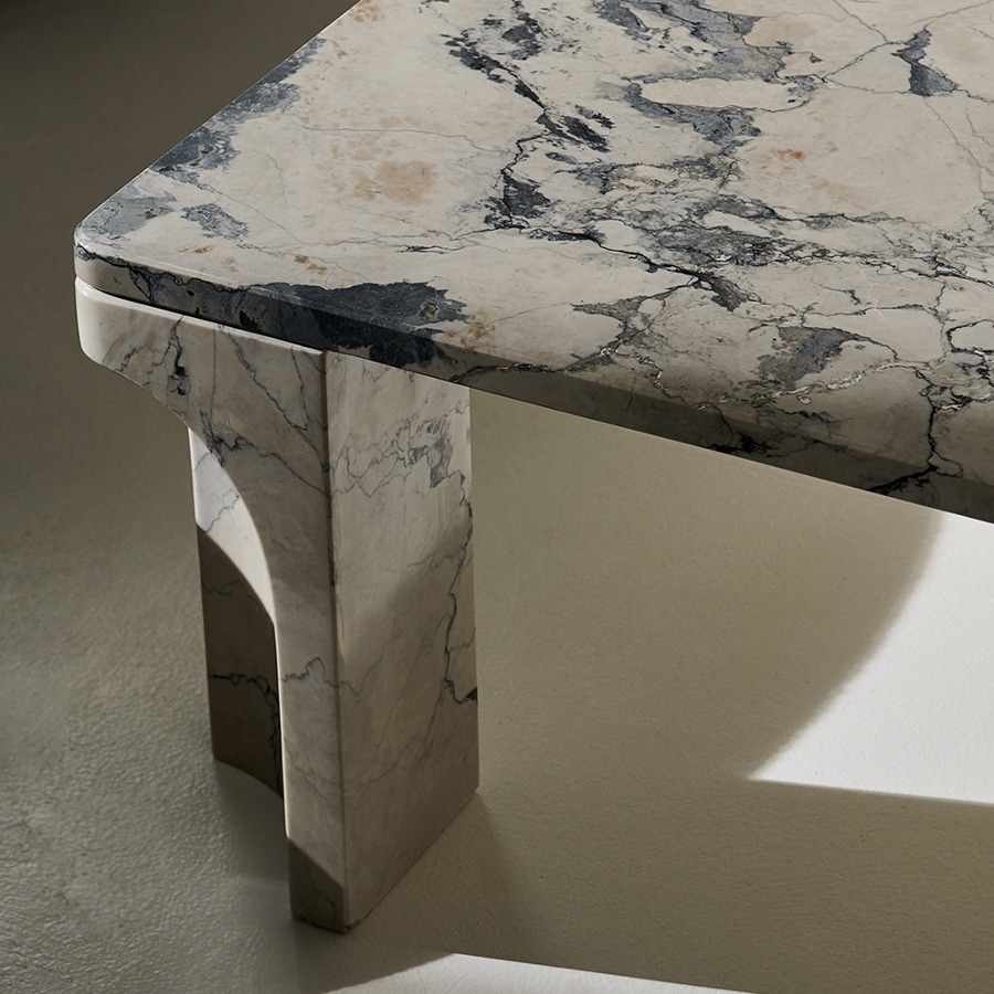 구비 도릭 커피 테이블 Doric Coffee Tables 80 x 80 Grey Limestone